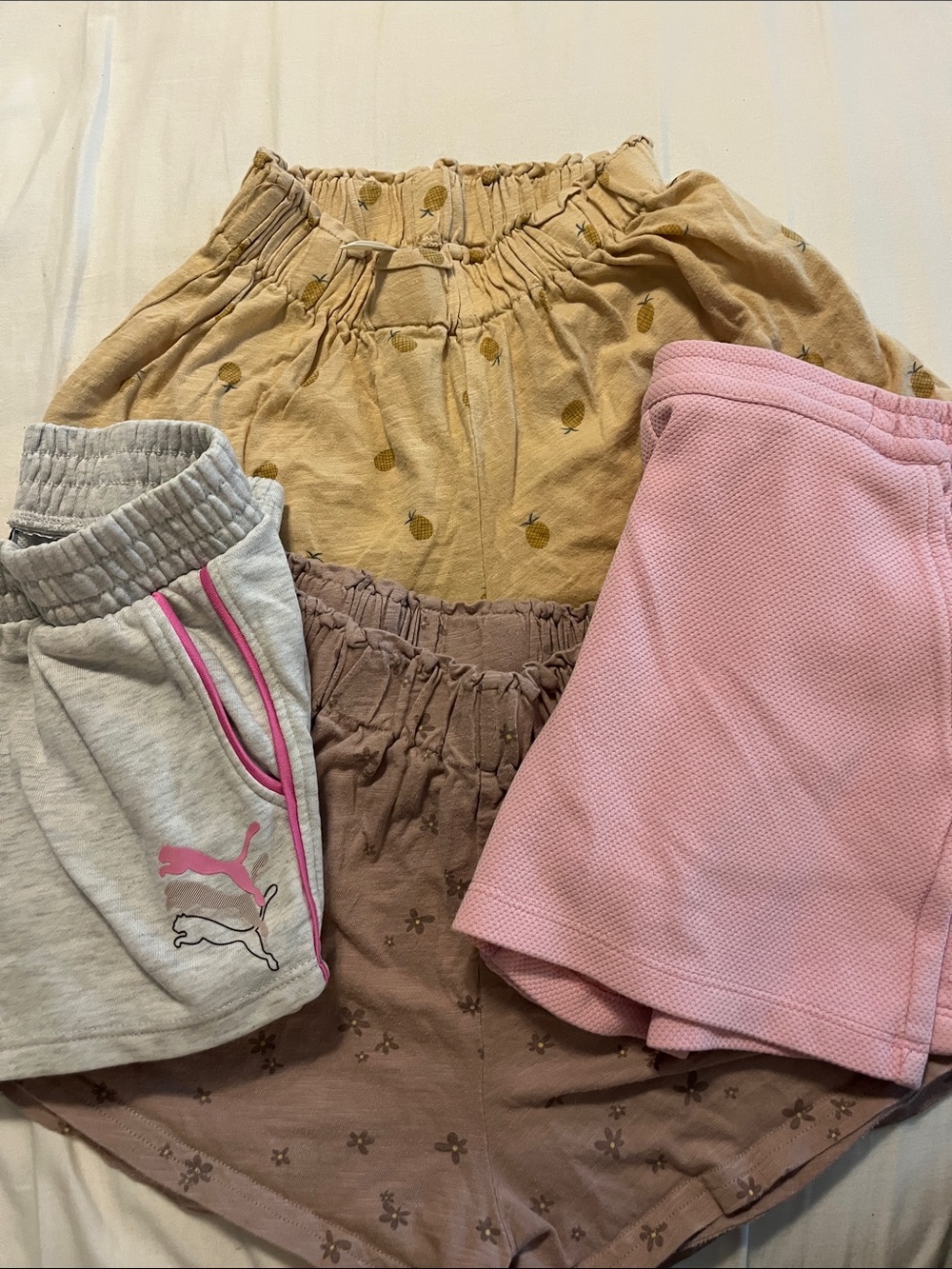 Girls 6-7 lot of 4 short bottoms Rylee & cru, Bisby & Puma